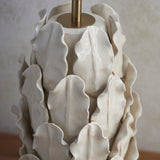 Endon Layered Leaf Table Lamp Base Tall Ivory