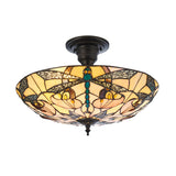 Tiffany Ashton 3lt Semi Flush Ceiling Light