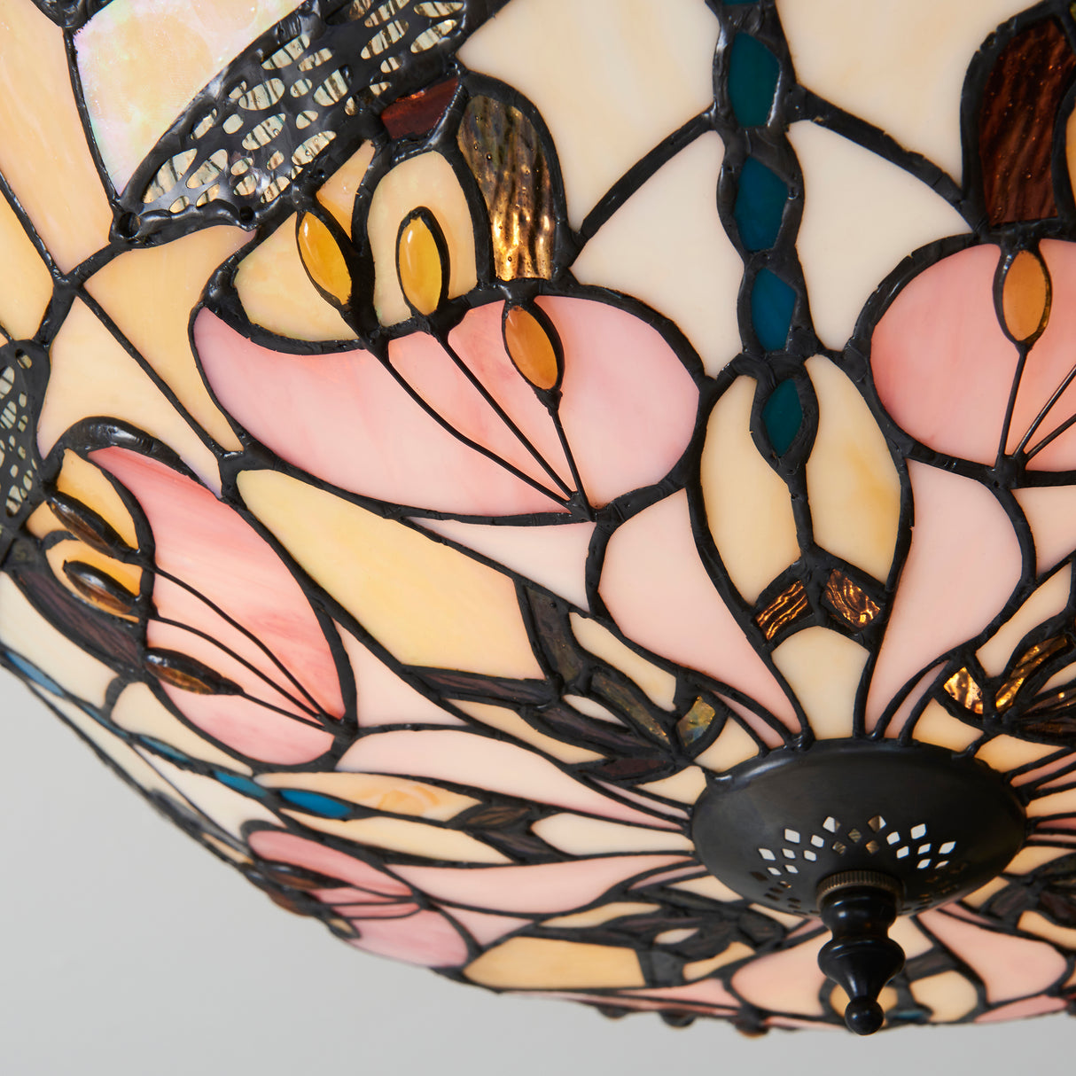 Tiffany Ashton 3lt Semi Flush Ceiling Light