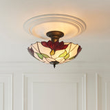 Tiffany Botanica Large 3lt Semi Flush Ceiling Light