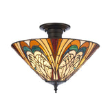 Tiffany Hector 3lt Semi Flush Ceiling Light
