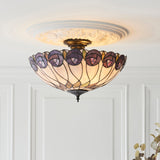 Tiffany Hutchinson 3lt Semi Flush Ceiling Light