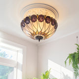 Tiffany Hutchinson 3lt Semi Flush Ceiling Light