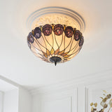 Tiffany Hutchinson 3lt Semi Flush Ceiling Light
