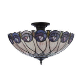 Tiffany Hutchinson 3lt Semi Flush Ceiling Light