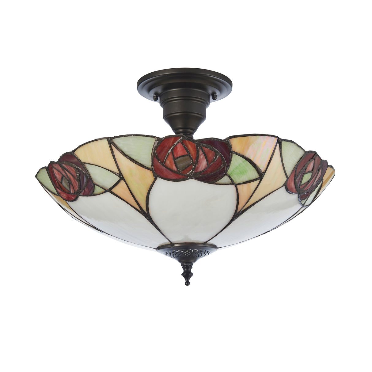 Tiffany Ingram 3lt Semi Flush Ceiling Light