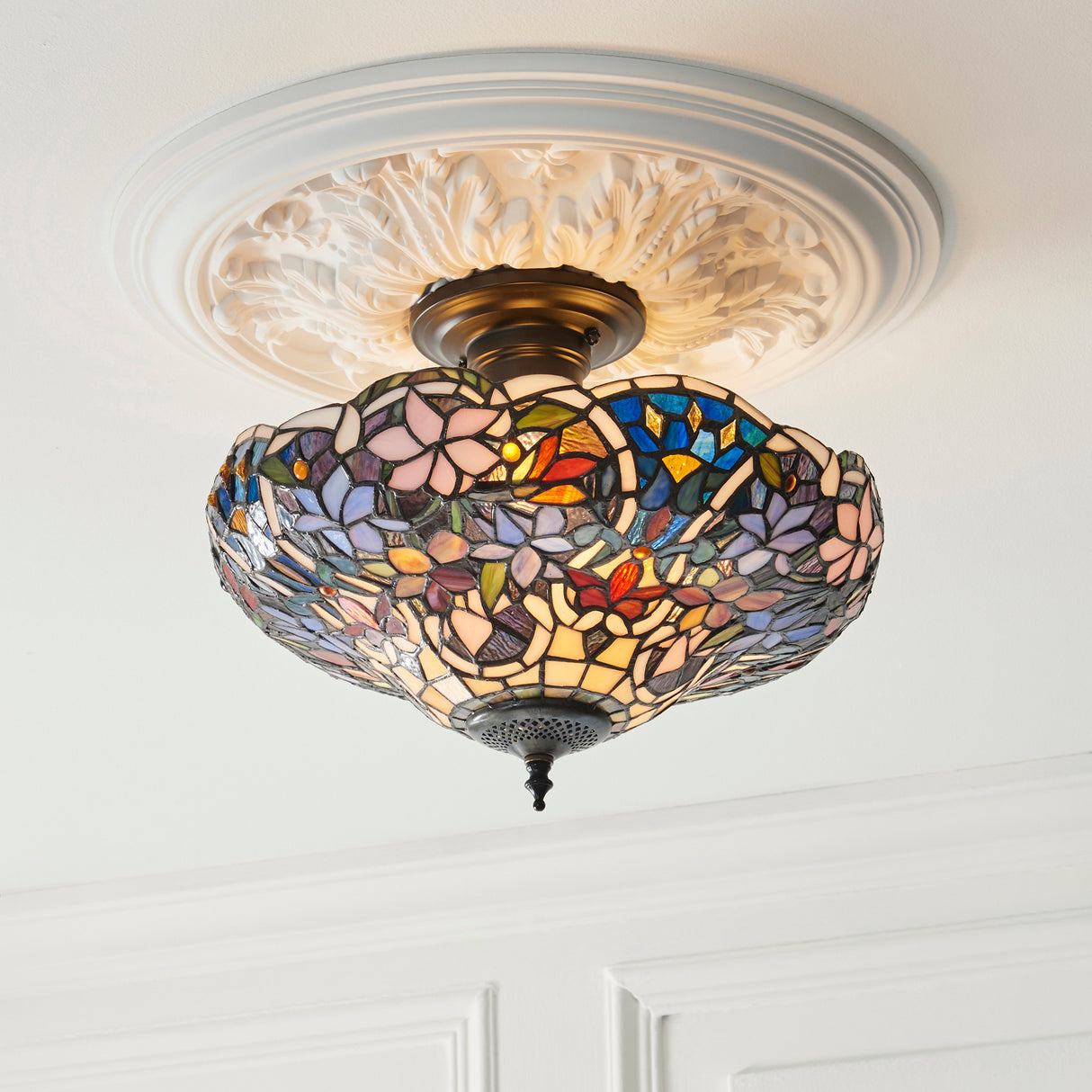 Tiffany Sullivan 3lt Semi Flush Ceiling Light