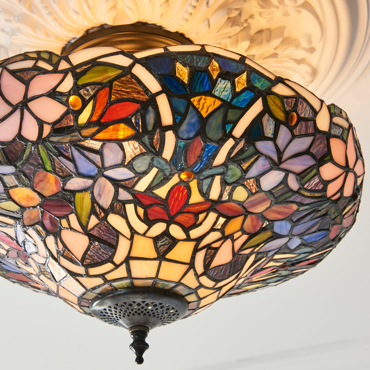 Tiffany Sullivan 3lt Semi Flush Ceiling Light