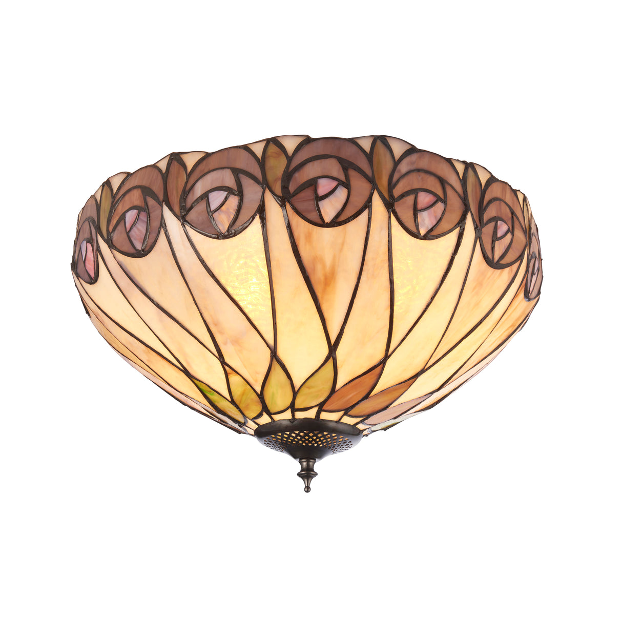 Tiffany Hutchinson Medium 2lt Flush Ceiling Light