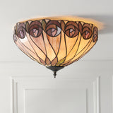 Tiffany Hutchinson Medium 2lt Flush Ceiling Light