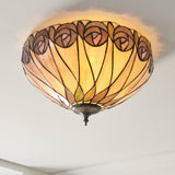 Tiffany Hutchinson Medium 2lt Flush Ceiling Light
