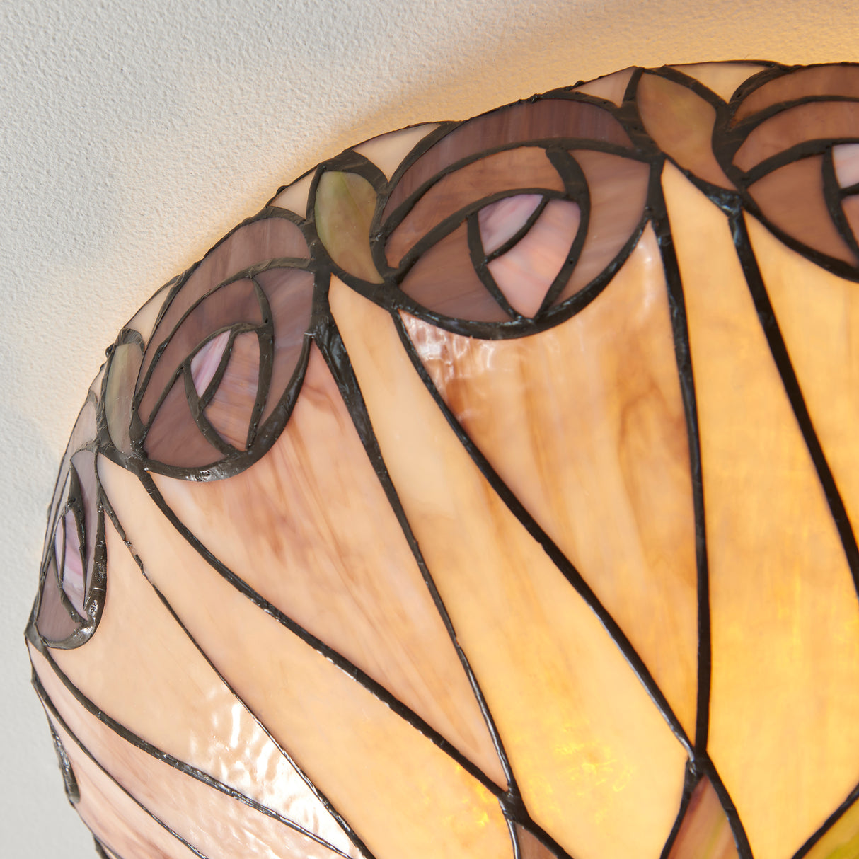 Tiffany Hutchinson Medium 2lt Flush Ceiling Light