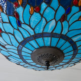 Tiffany Dragonfly Blue Large Inverted 3lt Pendant