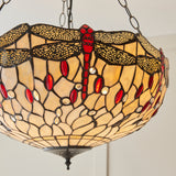 Tiffany Dragonfly Beige Large Inverted 3lt Pendant