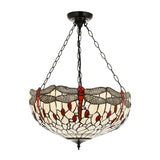 Tiffany Dragonfly Beige Large Inverted 3lt Pendant