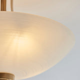 Endon Welles 3lt Semi-Flush Ceiling Light Brushed Aged Brass