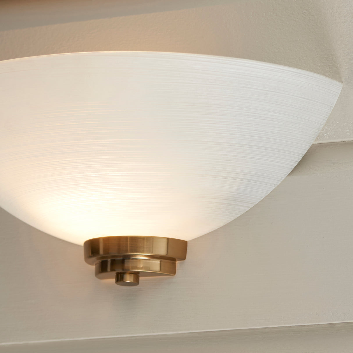 Endon Welles Wall Light Brushed Aged Brass