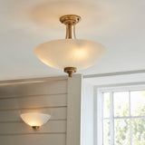 Endon Welles Wall Light Brushed Aged Brass