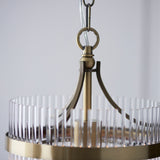 Endon Marietta Pendant Chandelier Antique Brass & Glass