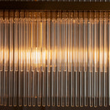 Endon Marietta 4lt Linear Chandelier Antique Brass & Glass