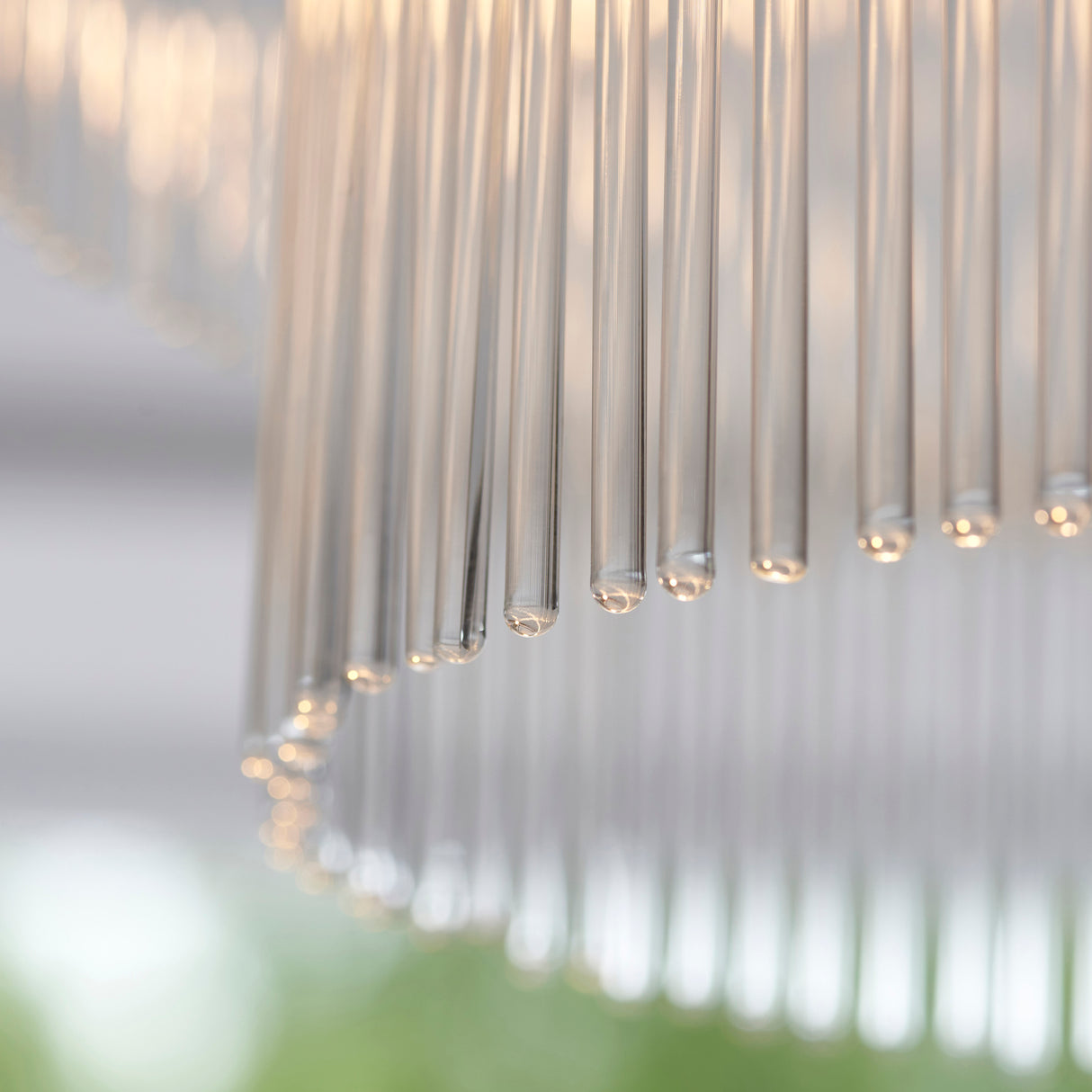 Endon Marietta 3lt Semi Flush Antique Brass & Glass