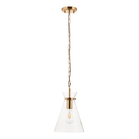 Endon Harlow Pendant Brushed Aged Brass