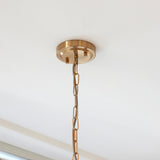 Endon Harlow Pendant Brushed Aged Brass