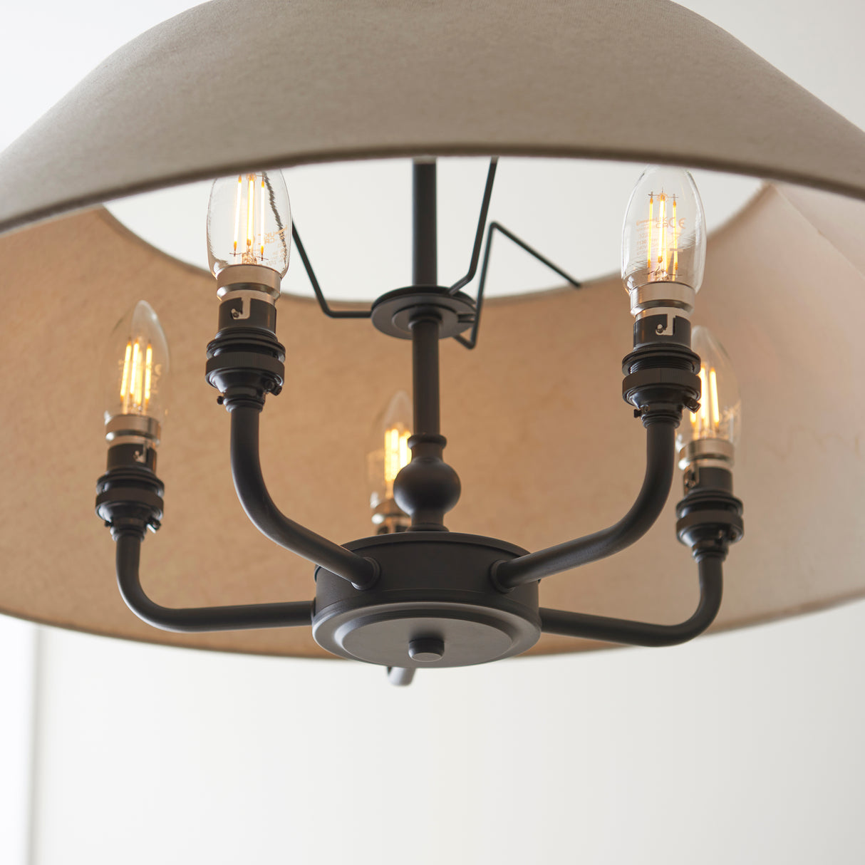 Endon Lille Pendant Chandelier Matt Black