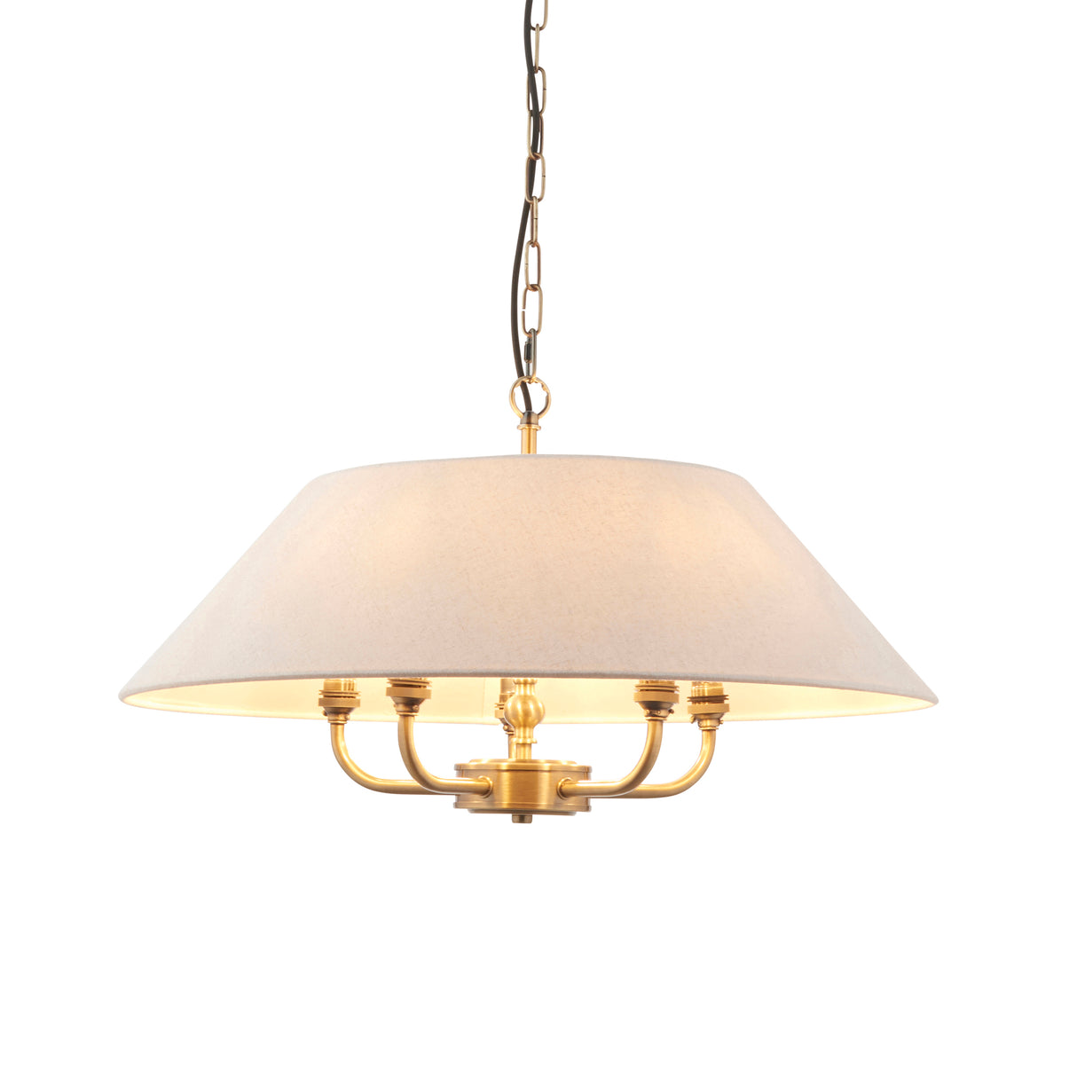 Endon Lille Pendant Chandelier Antique Brass