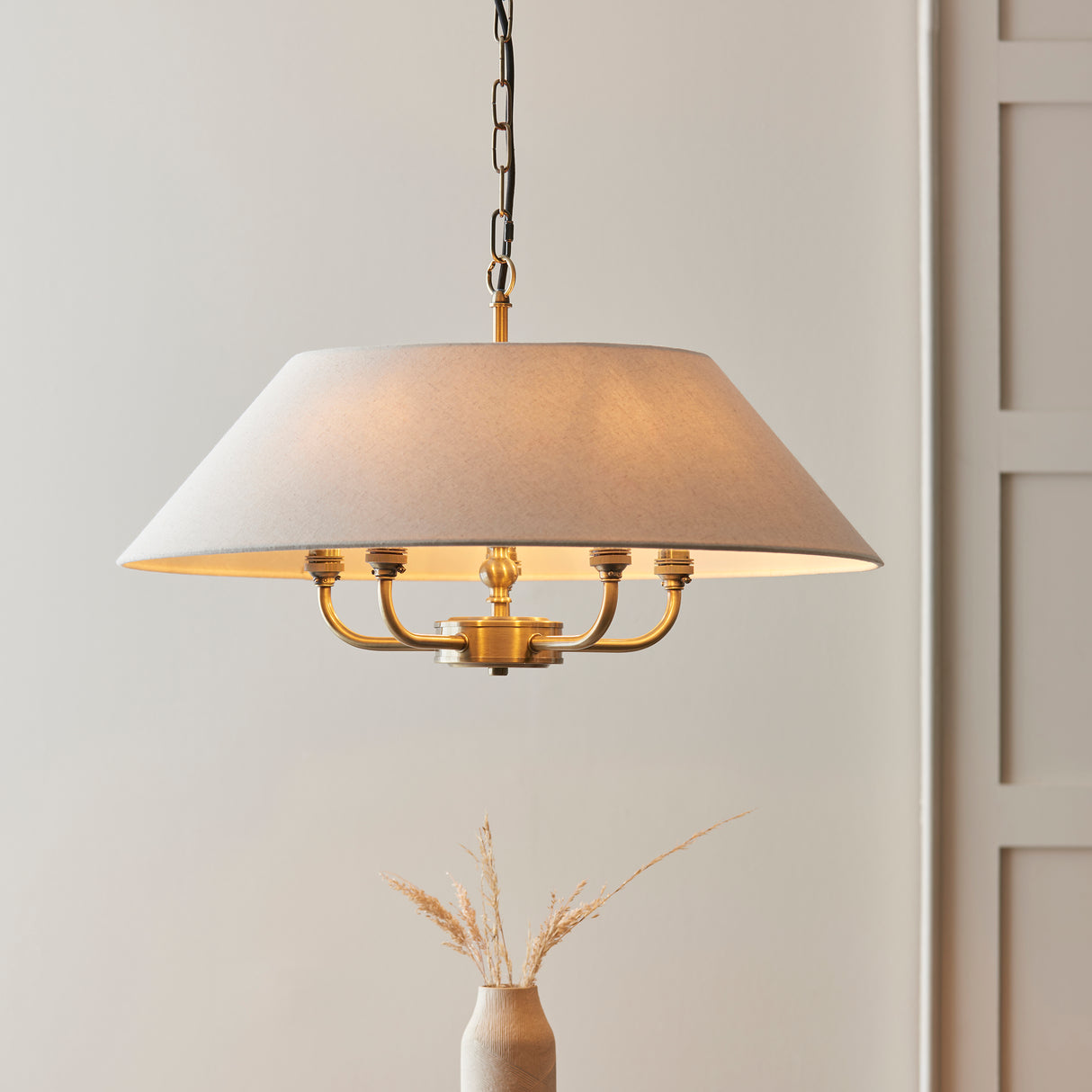 Endon Lille Pendant Chandelier Antique Brass