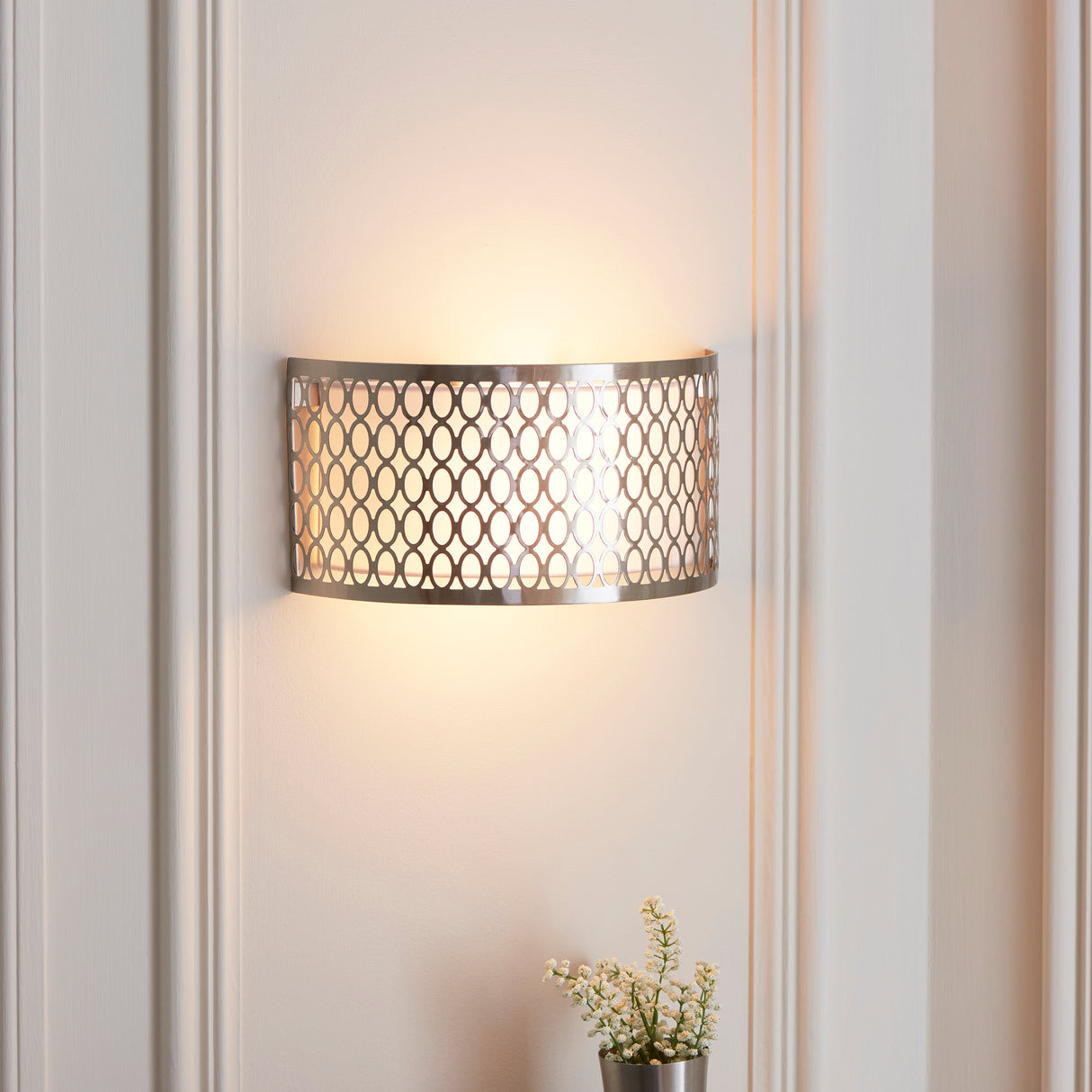 Endon Cordero Wall Light Satin Nickel