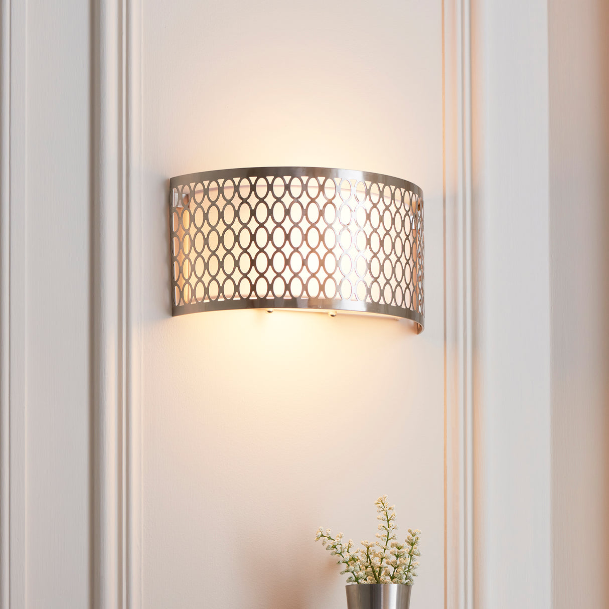 Endon Cordero Wall Light Satin Nickel