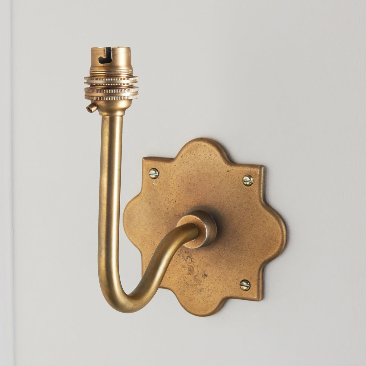 Endon Anvil Swan Wall Fitting Antique brass plate