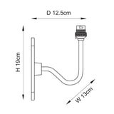 Endon Anvil Swan Wall Fitting Antique brass plate