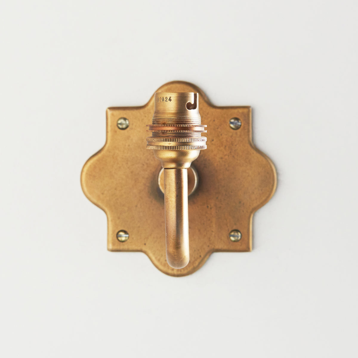 Endon Anvil Curve Wall Bracket Antique brass plate