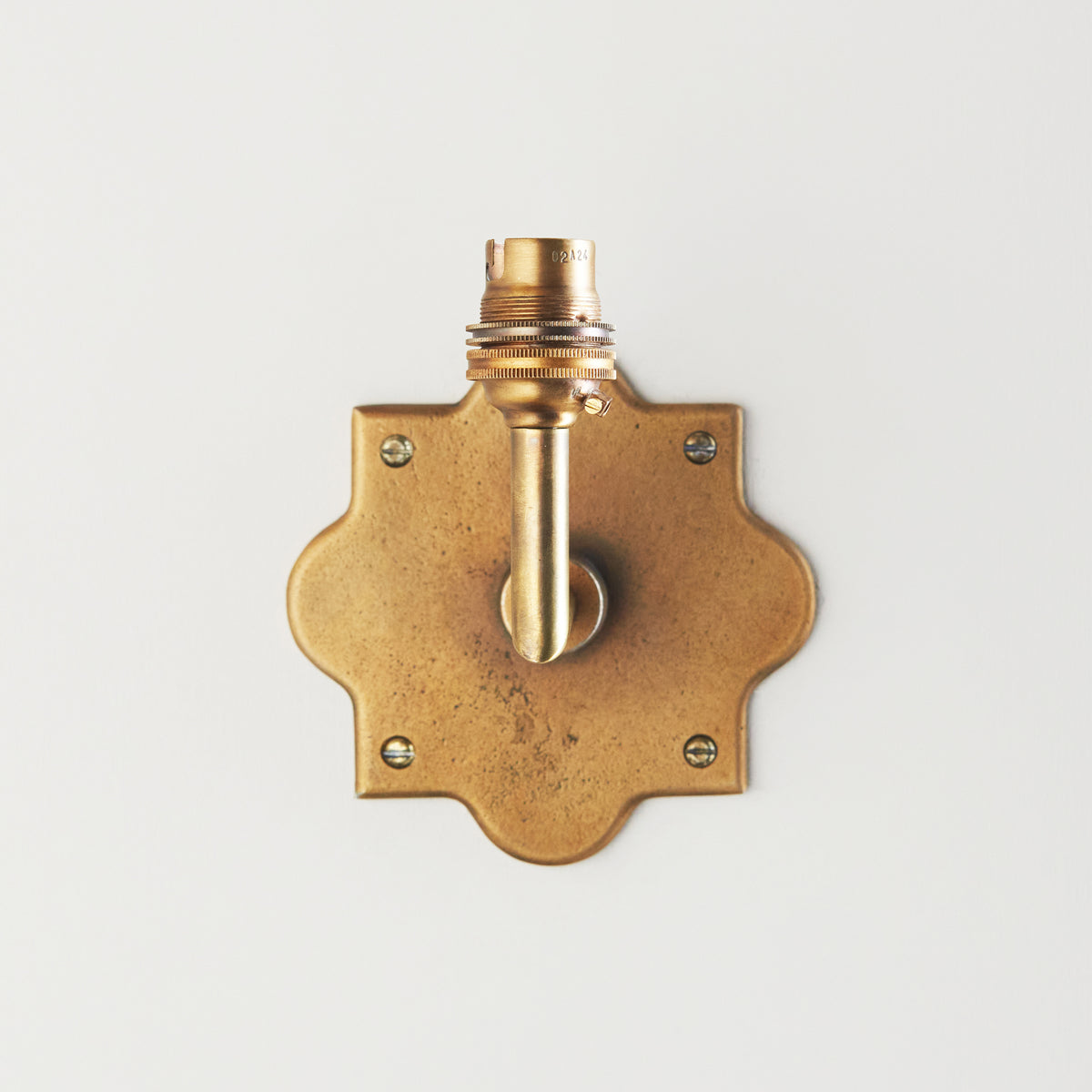 Endon Anvil Angle Wall Bracket Antique brass plate