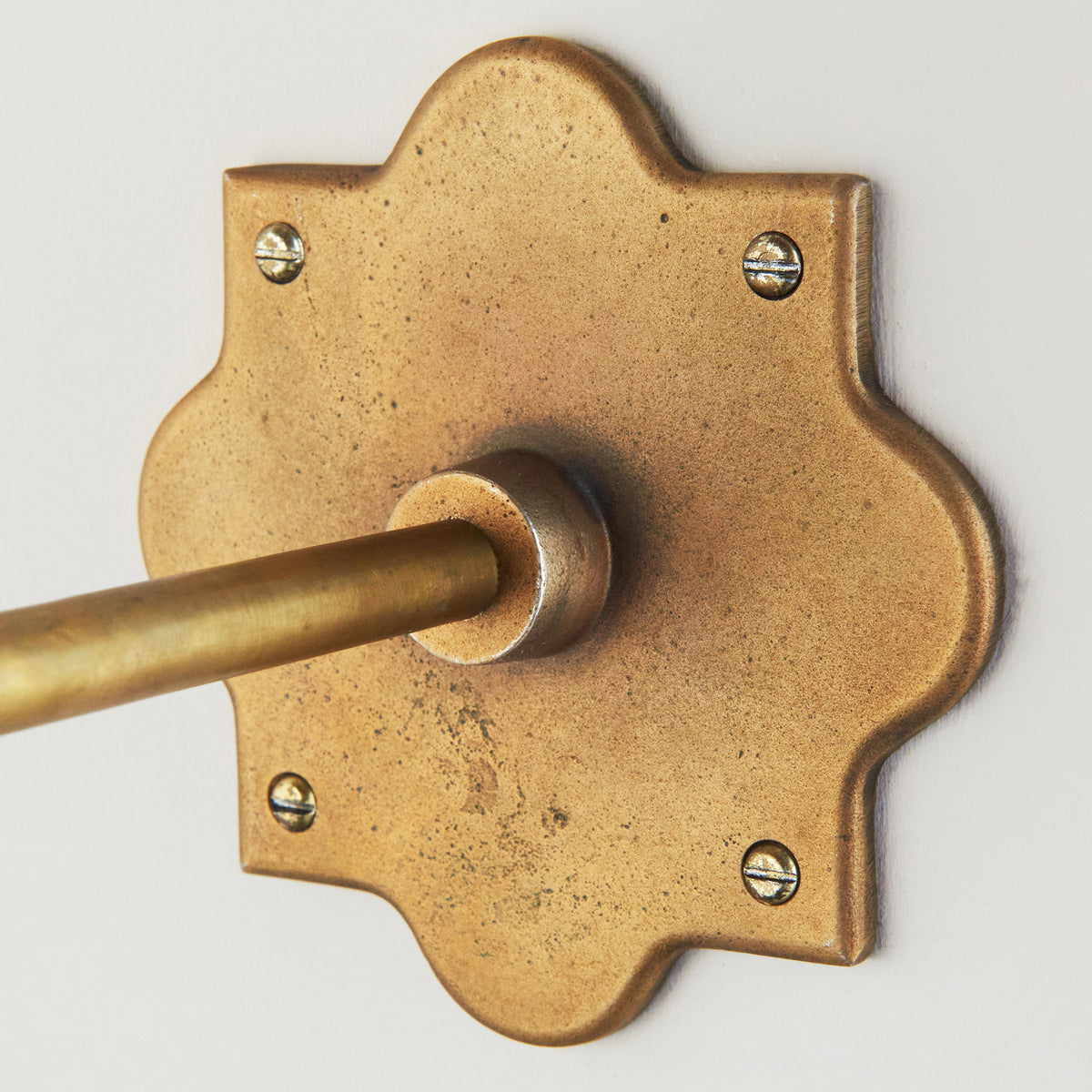 Endon Anvil Angle Wall Bracket Antique brass plate