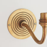 Endon Ripple Curve Wall Fitting Antique brass plate