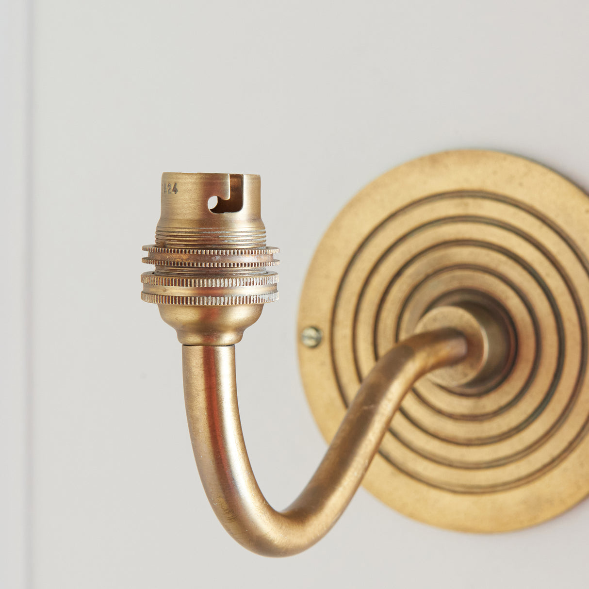 Endon Ripple Curve Wall Fitting Antique brass plate