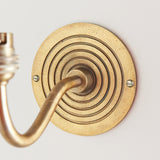 Endon Ripple Curve Wall Fitting Antique brass plate