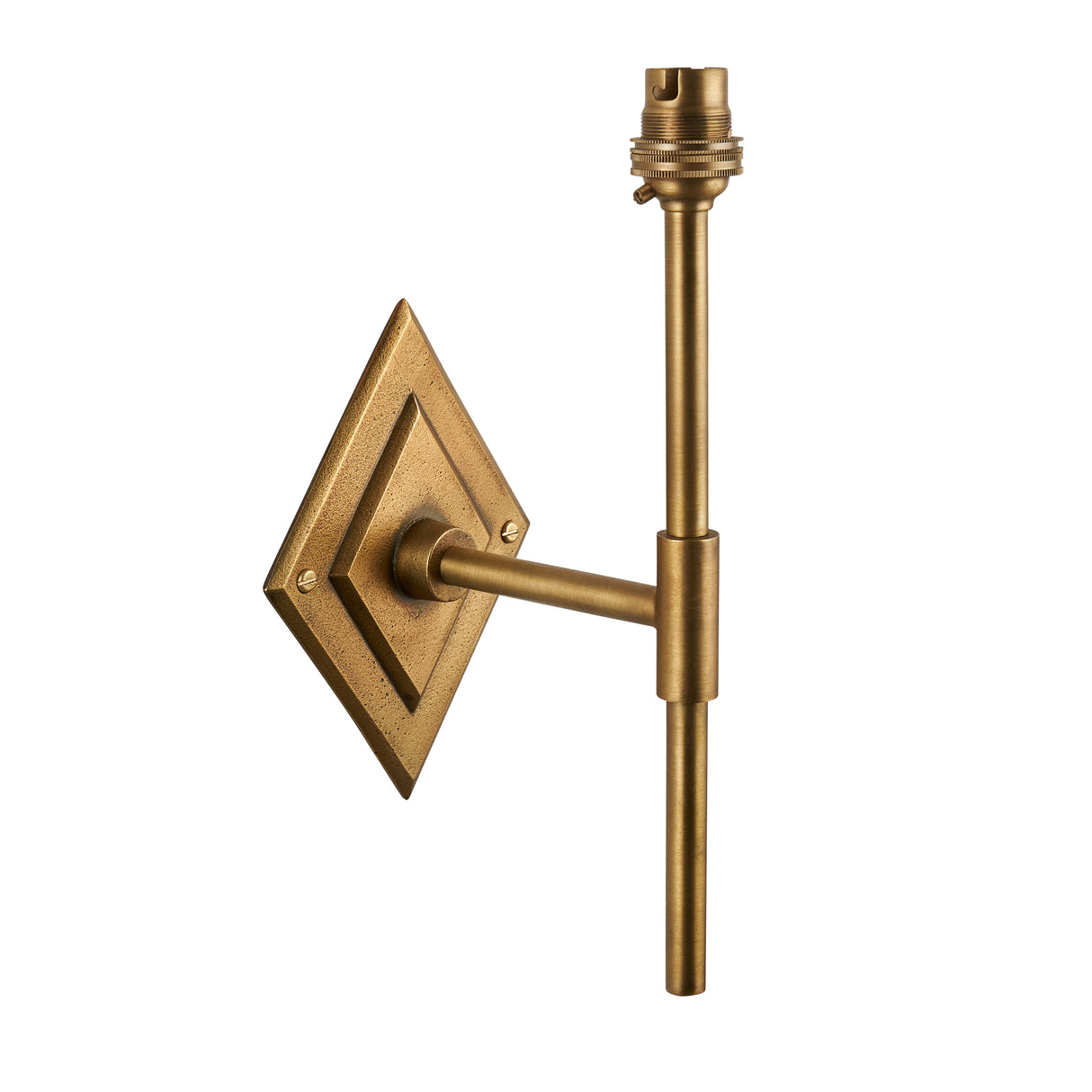 Endon Diamond Tall Wall Fitting Antique brass plate