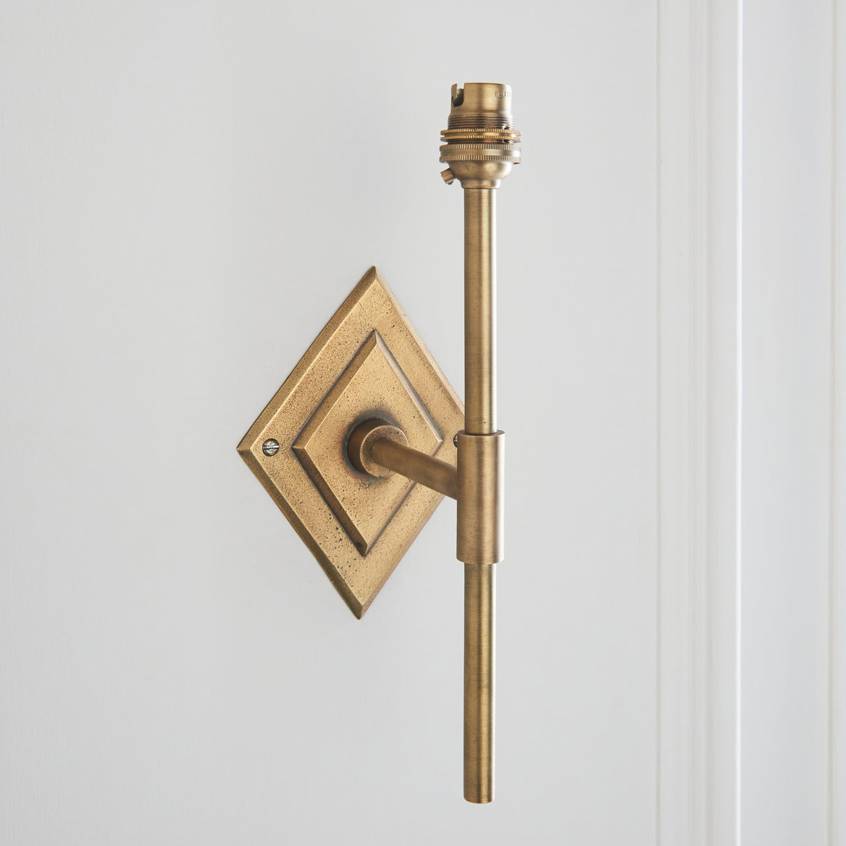 Endon Diamond Tall Wall Fitting Antique brass plate
