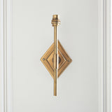 Endon Diamond Tall Wall Fitting Antique brass plate