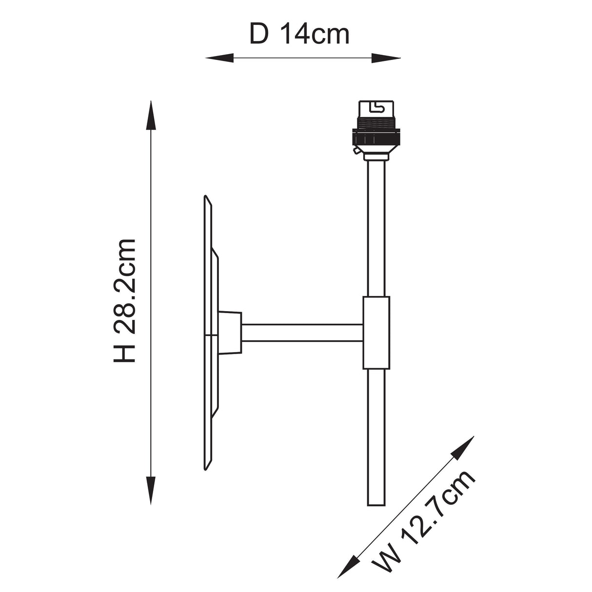 Endon Diamond Tall Wall Fitting Antique brass plate