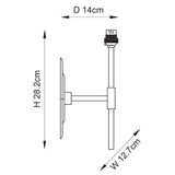 Endon Diamond Tall Wall Fitting Antique brass plate