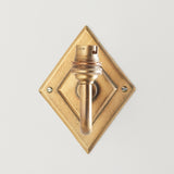 Endon Diamond Curve Wall Bracket Antique brass plate