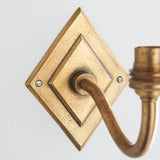 Endon Diamond Curve Wall Bracket Antique brass plate