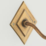 Endon Diamond Curve Wall Bracket Antique brass plate