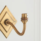 Endon Diamond Curve Wall Bracket Antique brass plate