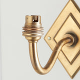 Endon Diamond Curve Wall Bracket Antique brass plate